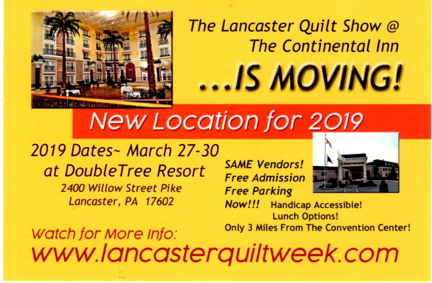 March 27 30, 2019 Lancaster, PA Quilt Show