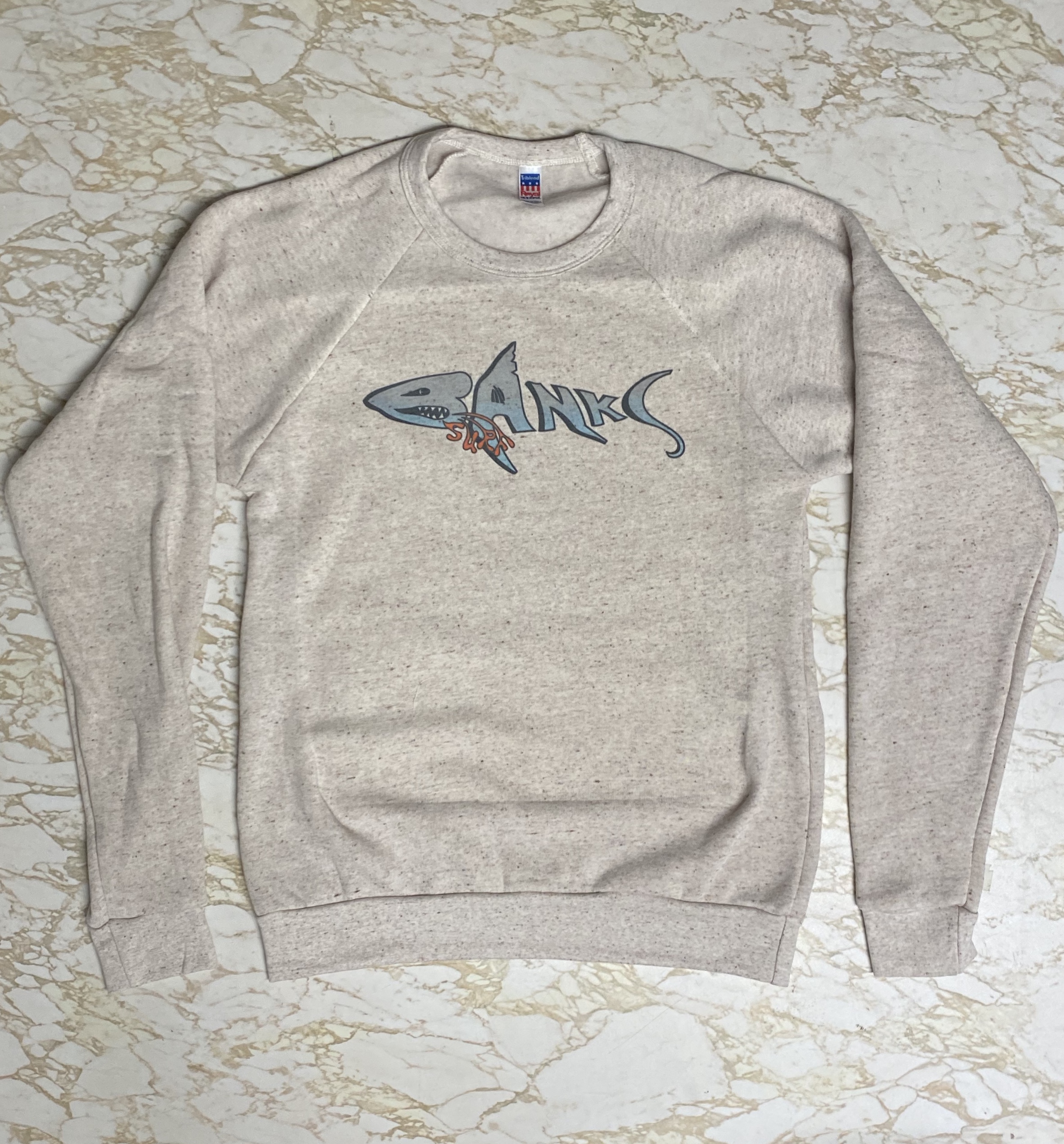 Banks Surf Supply Lurker Crew Neck Sweatshirt Triblend Oatmeal