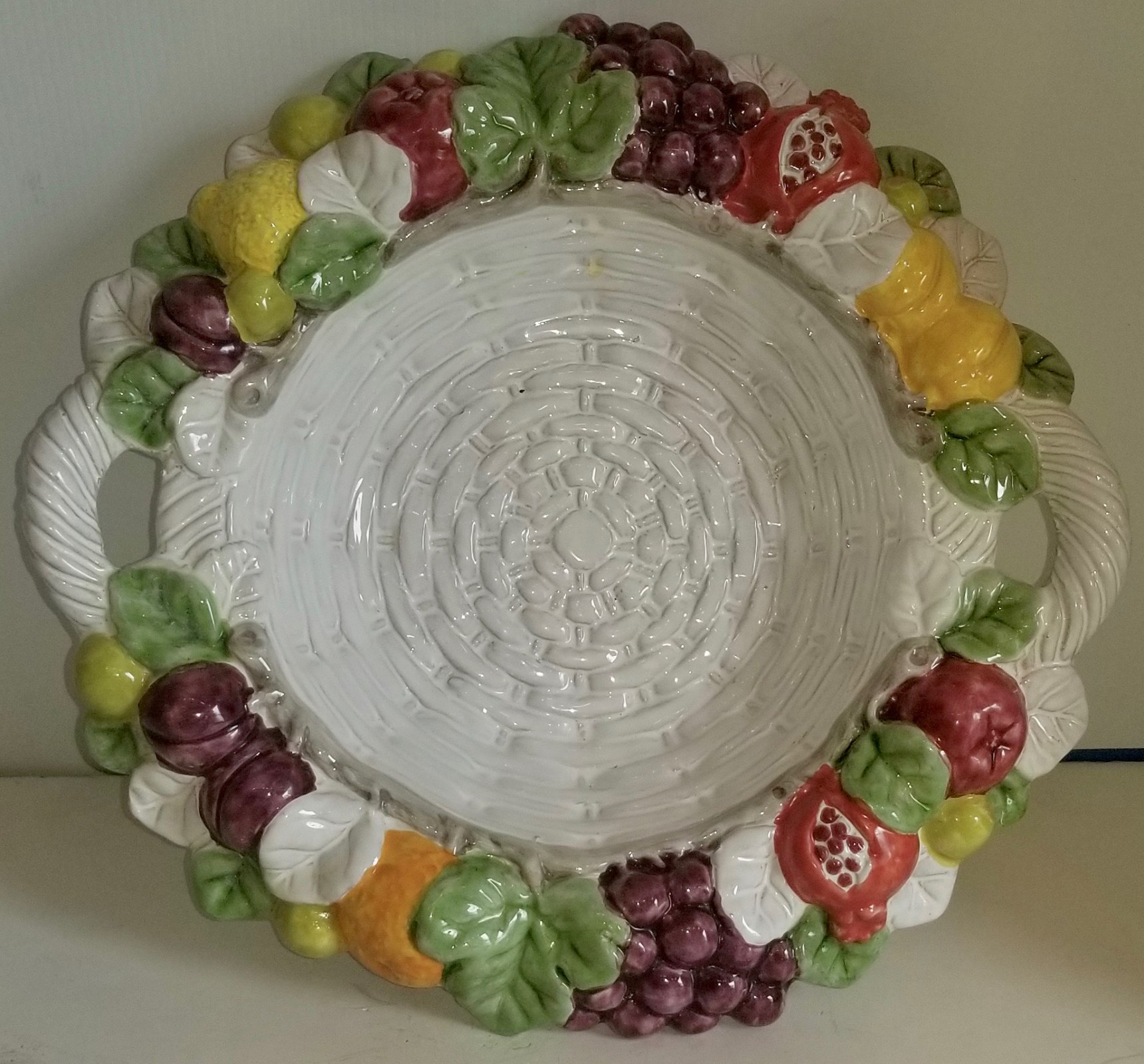 20th century Italian large porcelain bowl with handles