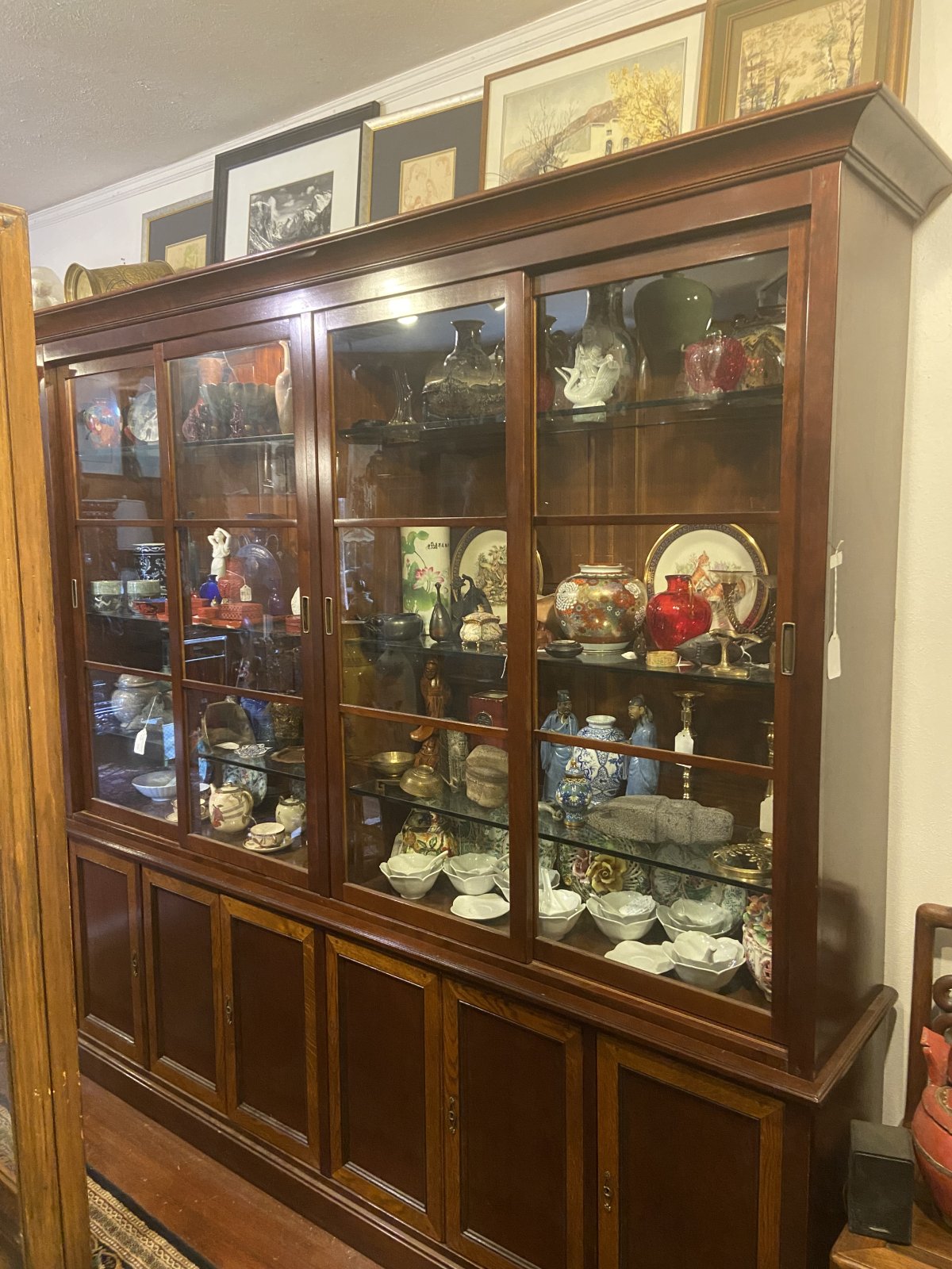 French display case with storage shelves, PTXY