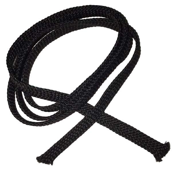 1/4 inch Flat Polyester Cord Black