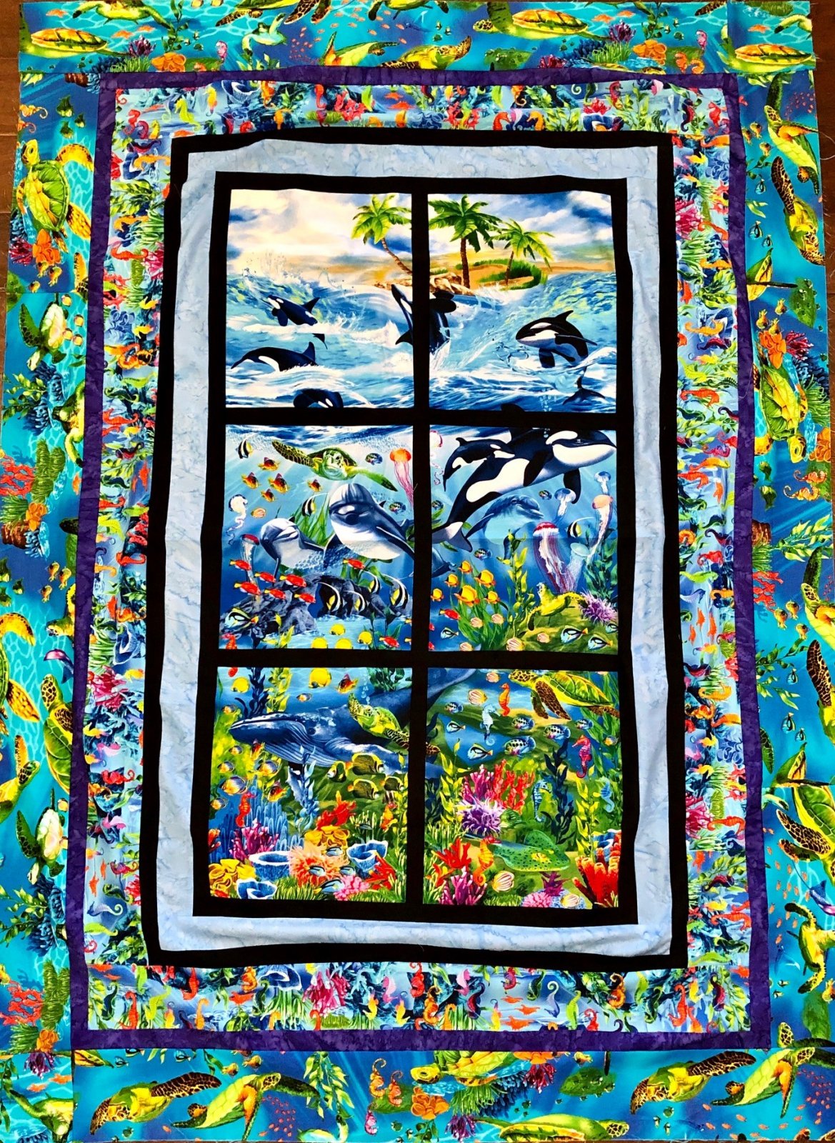 Ocean Reef Panel Quilt Kit