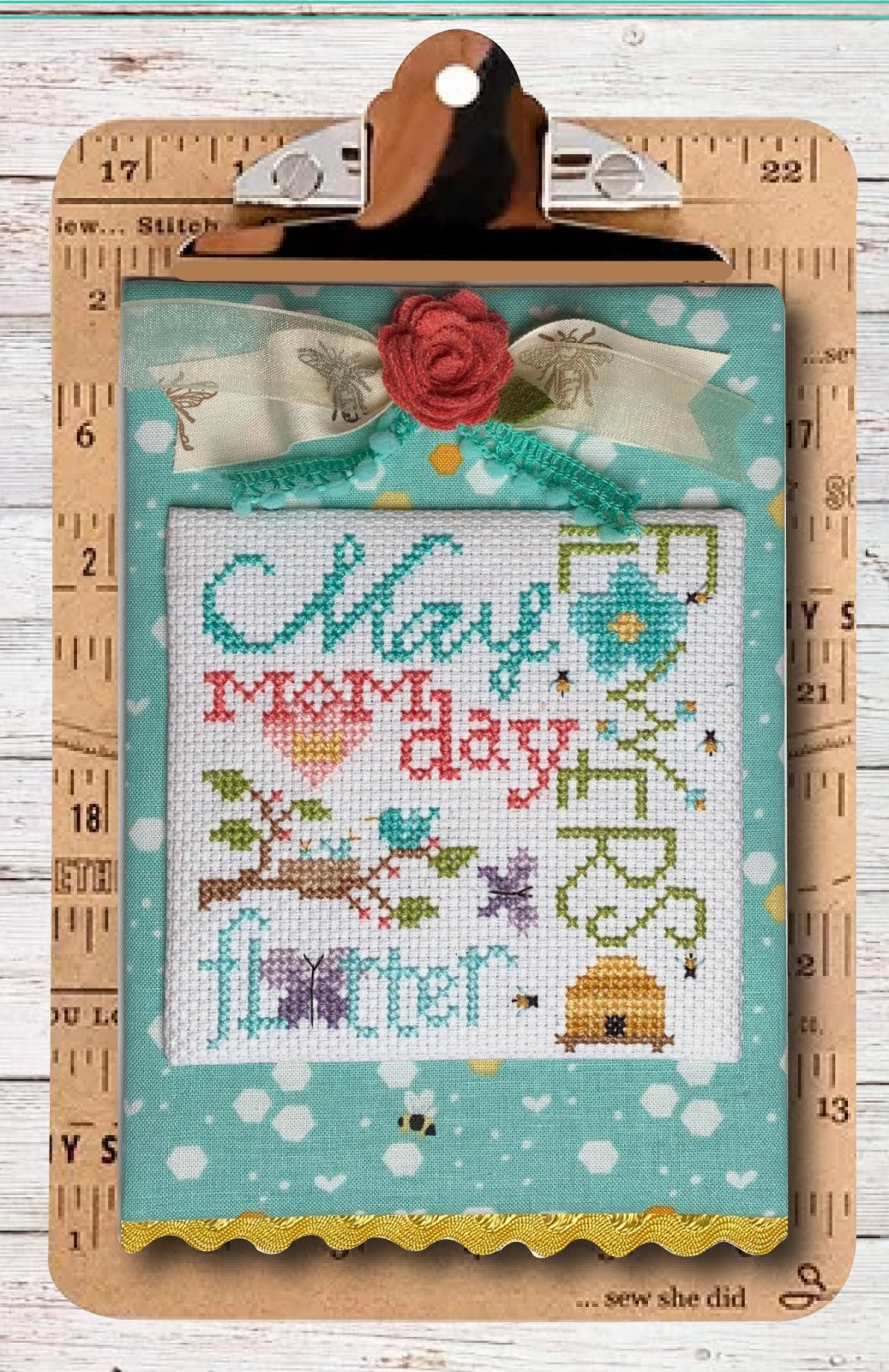 Typography Cross Stitch Club MAY digital download pattern