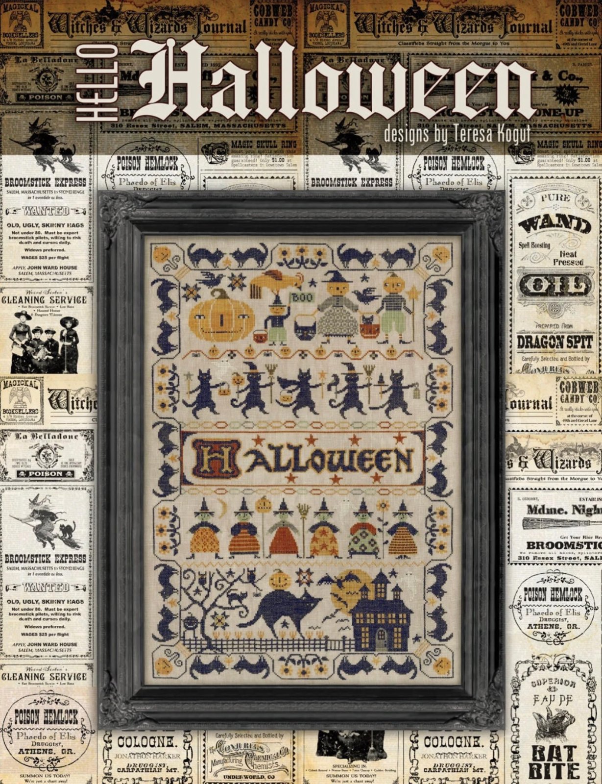 Hello Halloween cross stitch designs by Teresa Kogut