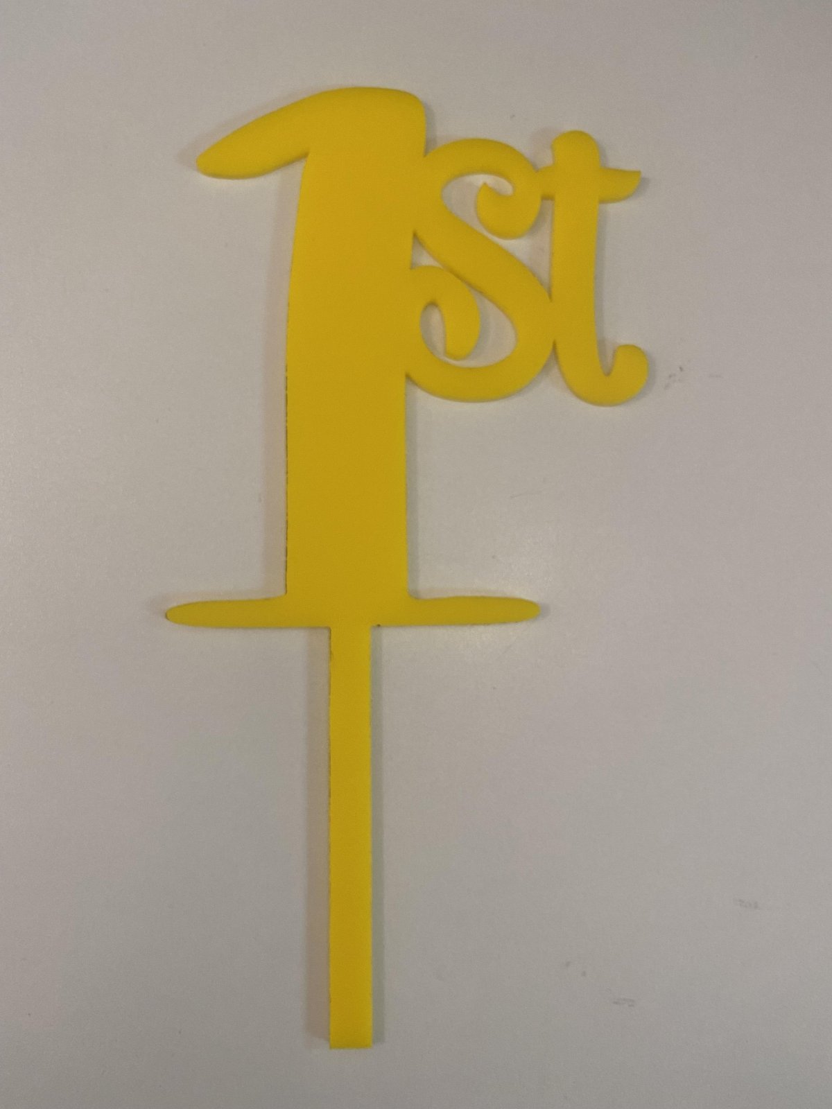 1st Yellow Acrylic Cake Topper
