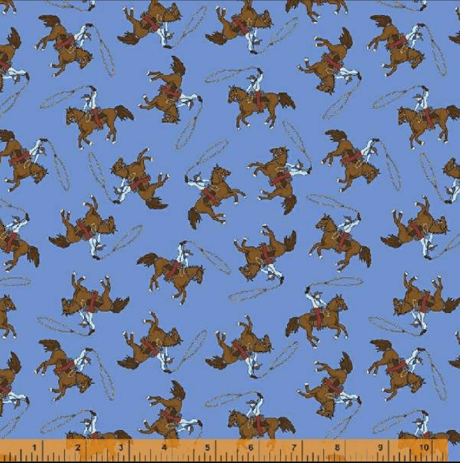 53237 9 Yippie Yi Yo Ki Yay Riding Cowboy by Laura Heine for Windham