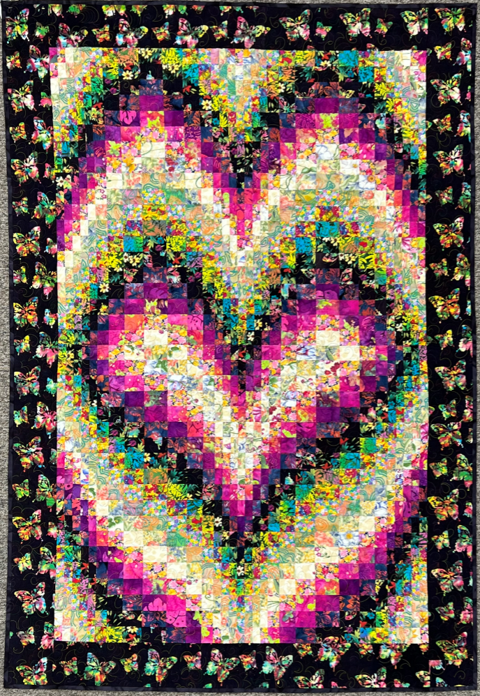 Bargello Heart Quilt Lauras Destash
