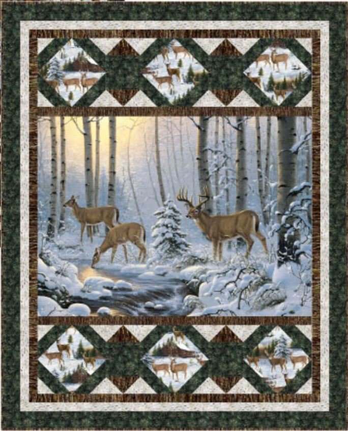 Winter Refuge Wall Fabric Kit w/Pattern PTN2503 by Pine Tree Country Quilts