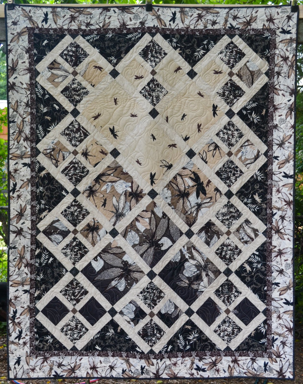 Dragonflies in Flight Finished Quilt