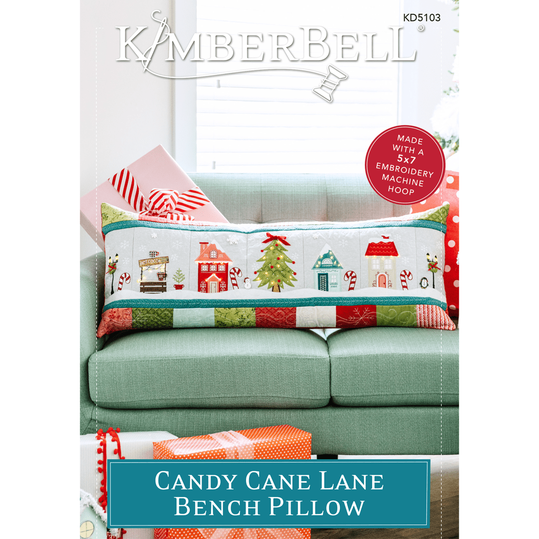 Candy Cane Lane Bench Pillow by Kimberbell