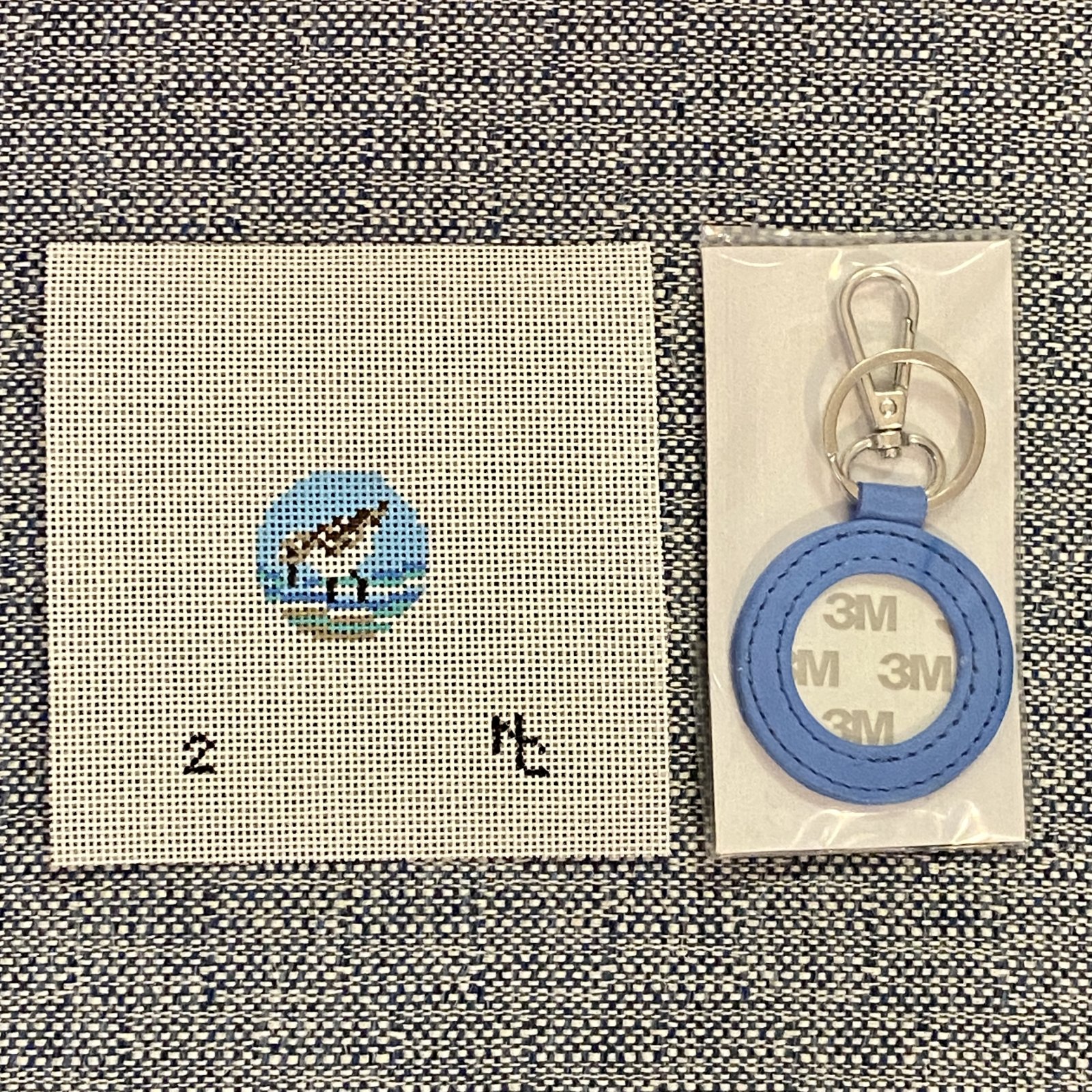 Sandpiper from Needle Crossings with SelfFinishing Key Fob