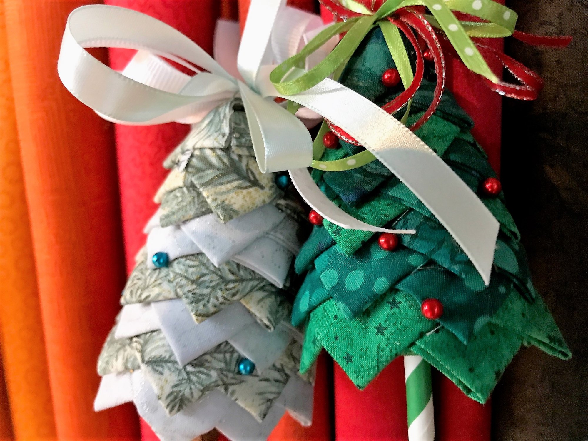 Folded Fabric Tree Ornament