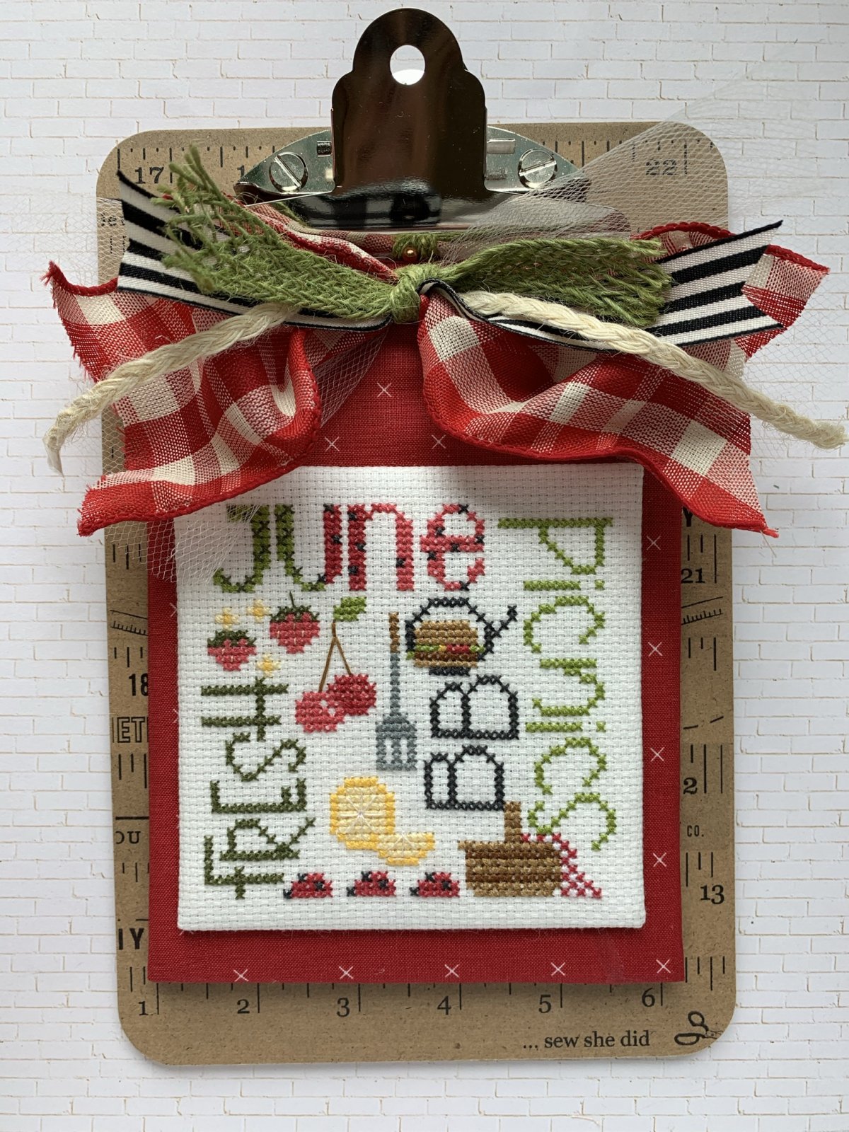 June Typography Cross Stitch Club CP124 pattern 739189784554