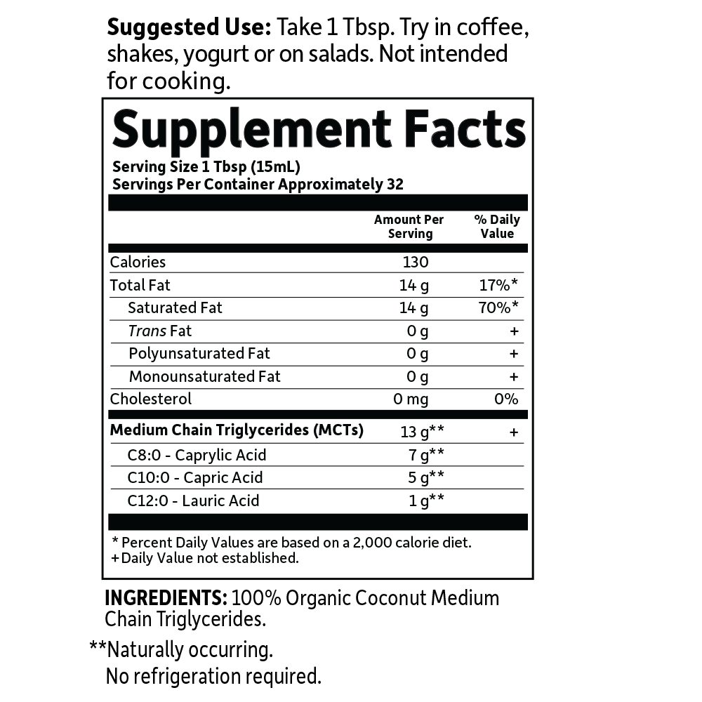Dr. Formulated 100 Organic Coconut MCT Oil 658010122221