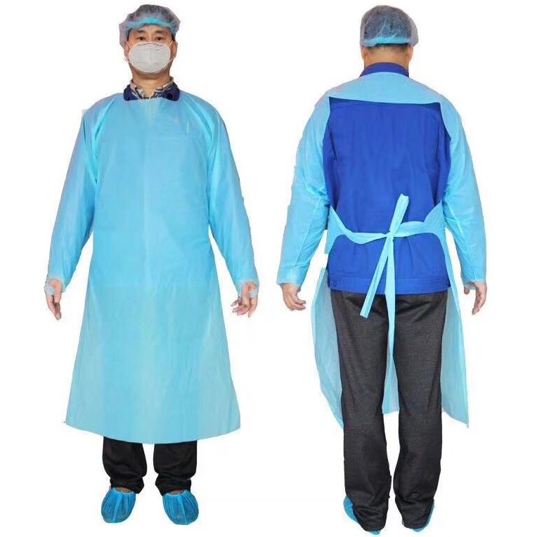Gowns, Protective Isolation, Disposable Poly
