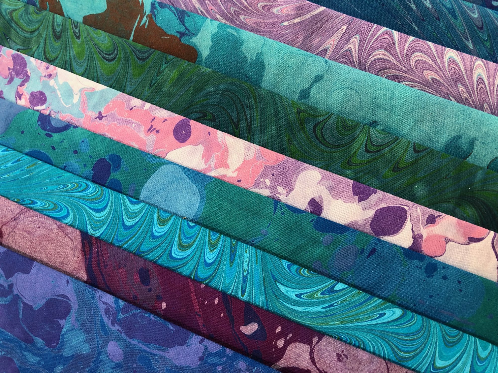 Handdyed Marbled Cotton Fabric Pack by Suzi Soderlund Blues/Purples