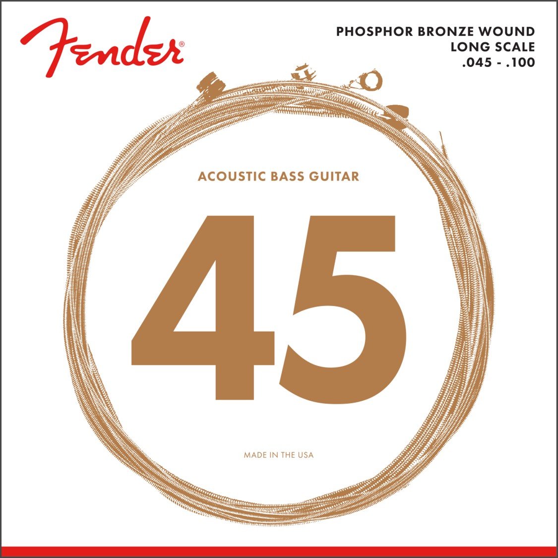 Fender 8060 Phosphor Bronze Acoustic Bass Strings (Long Scale