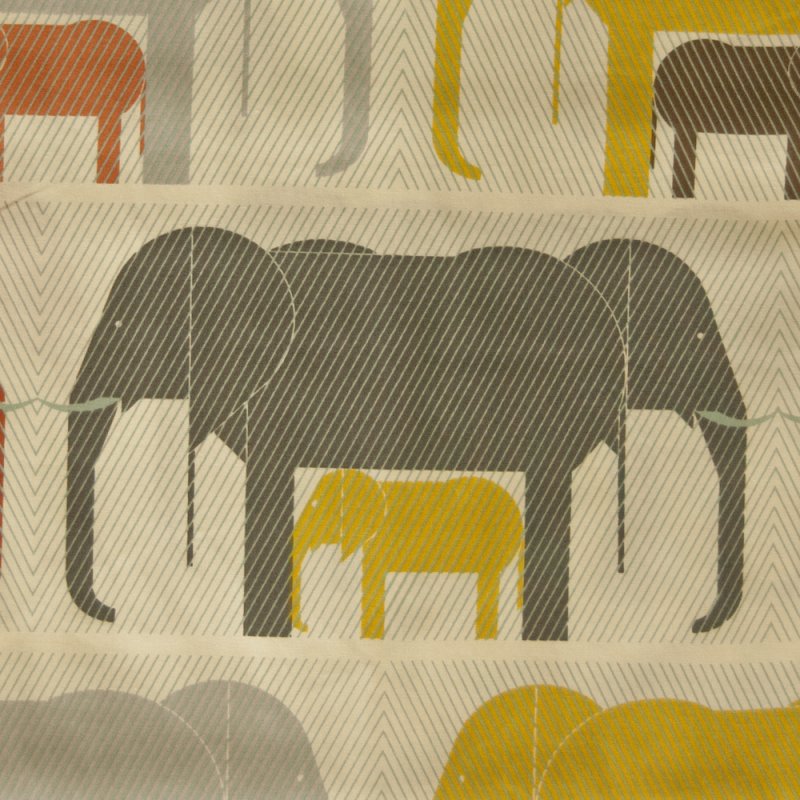 Charley Harper Jumbrella Elephant Retro Organic Cotton Quilt Fabric BTY