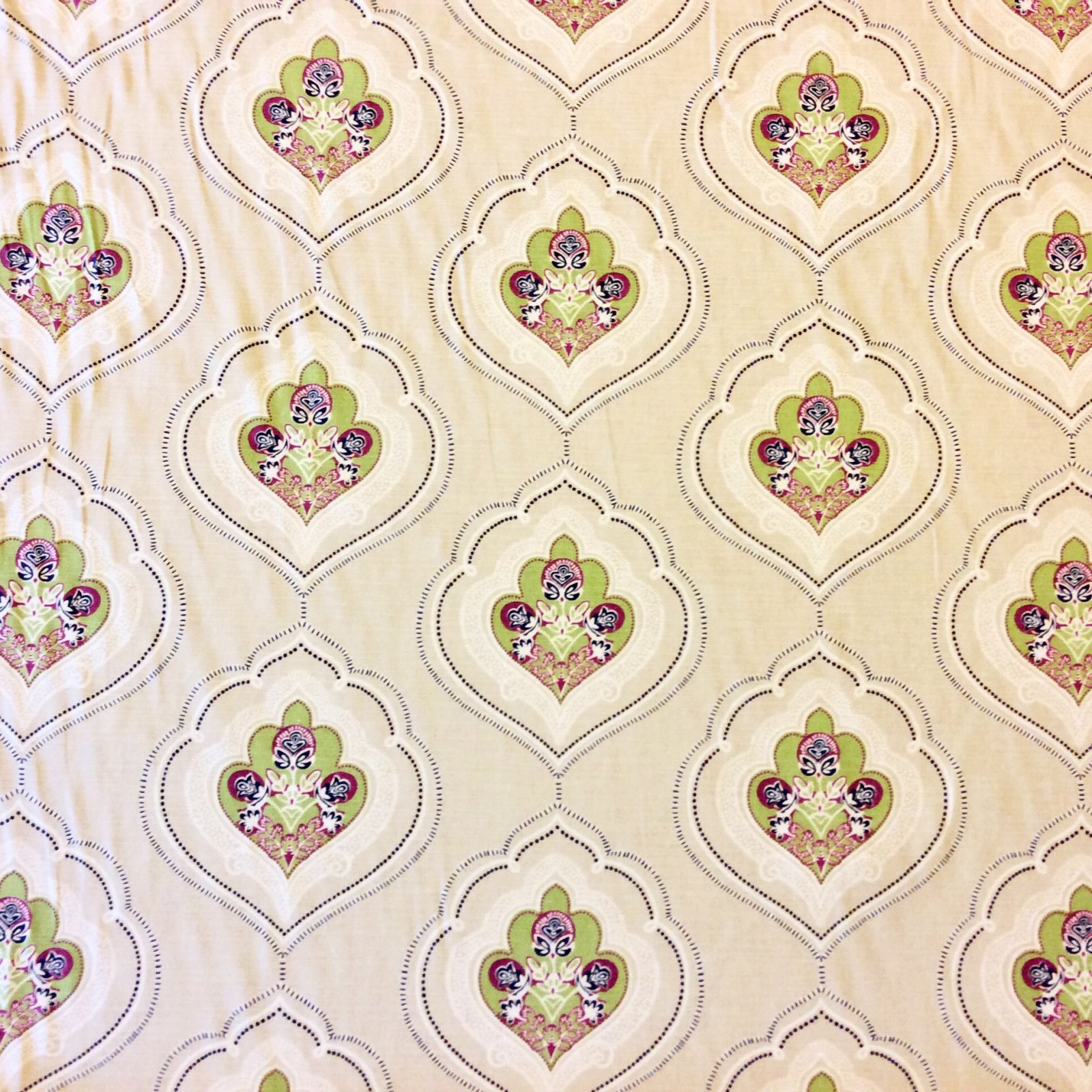 Tilton Fenwick Jumana for Duralee Moroccan Medallion Cream Background