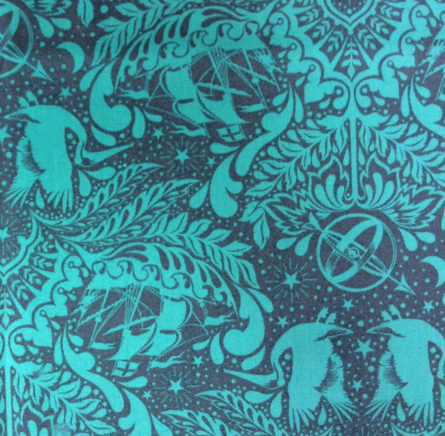 TULA PINK Royal Elizabeth Floral Goth Steampunk Cotton Quilting Fabric FT52