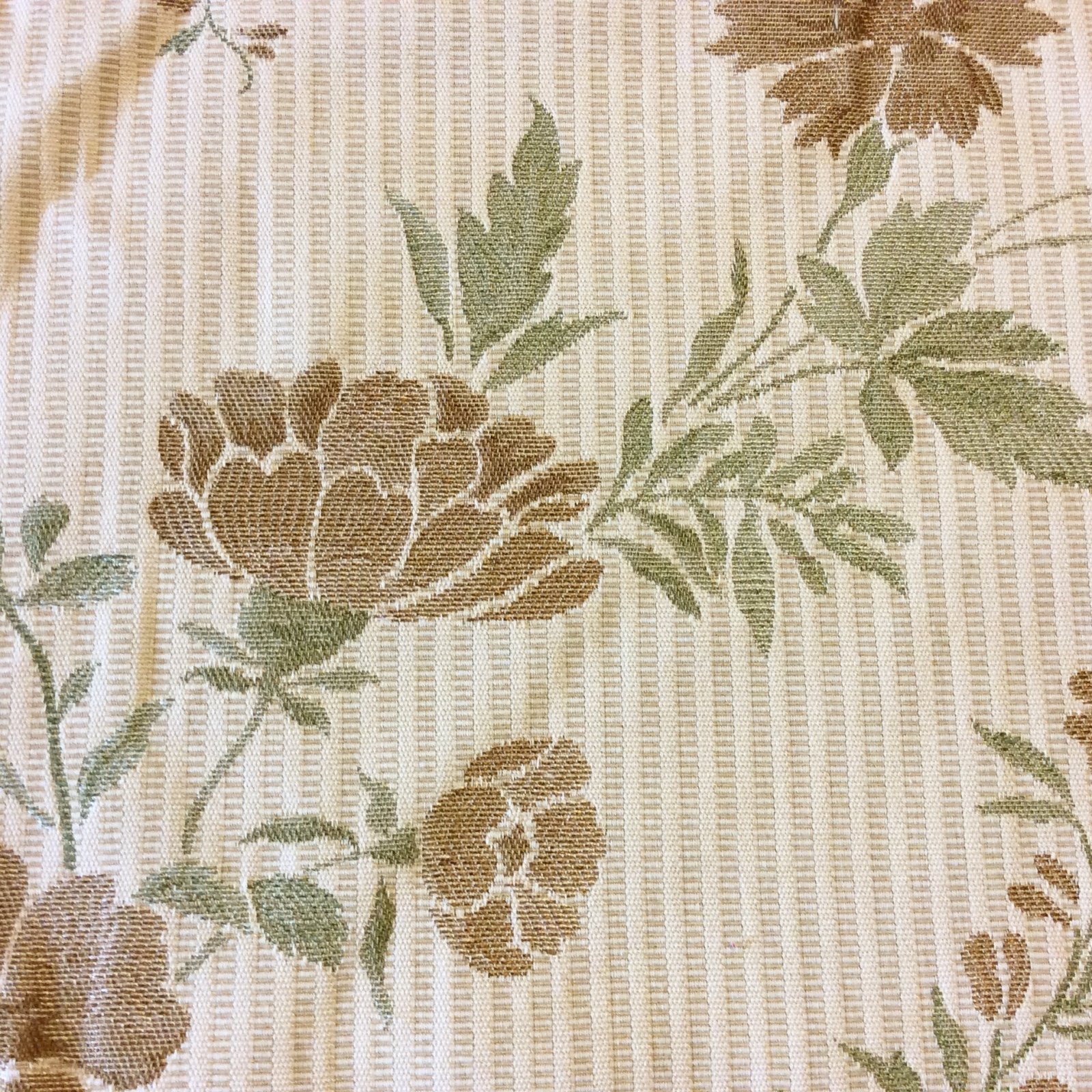 Tapestry Asian Style Flower Magnificent Pale Green Striped Large Scale