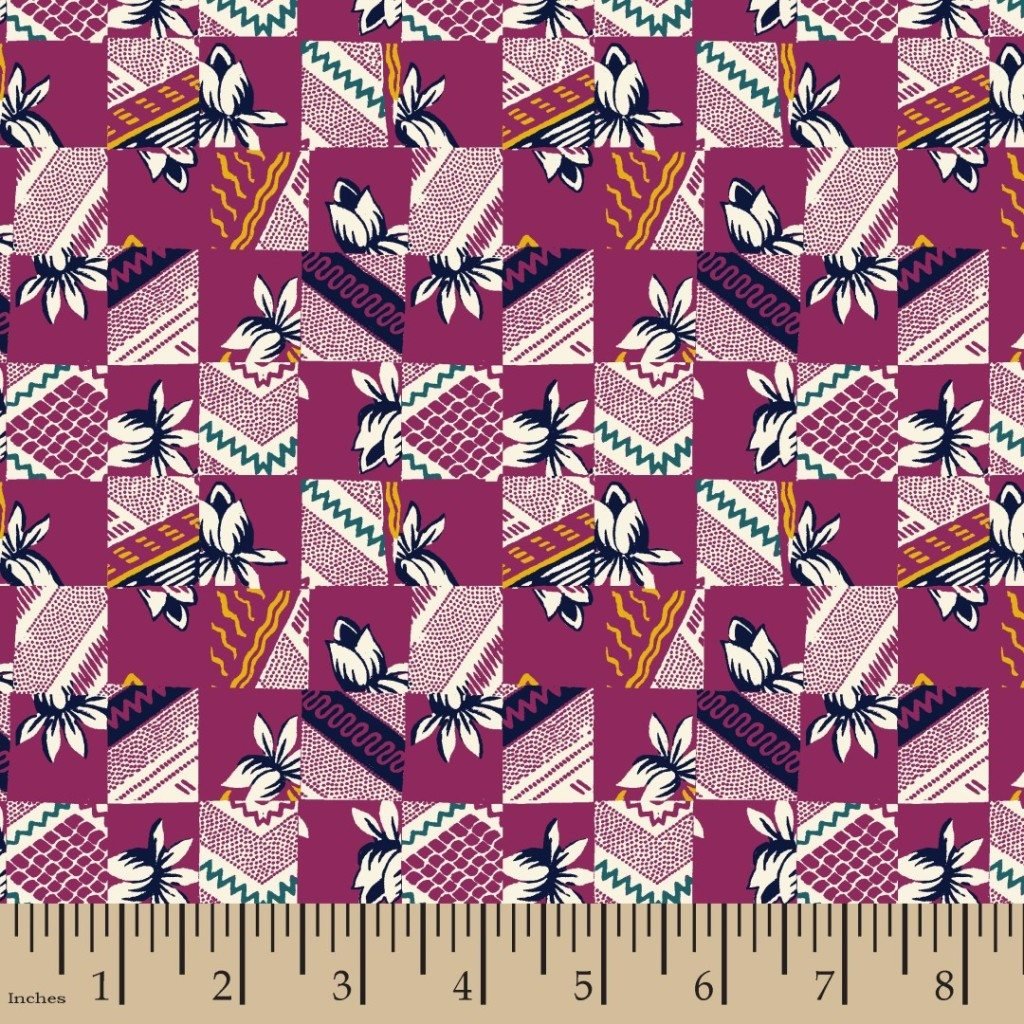 Small Wonders of the World INDIA Retro Cotton Quilt Fabric MD357