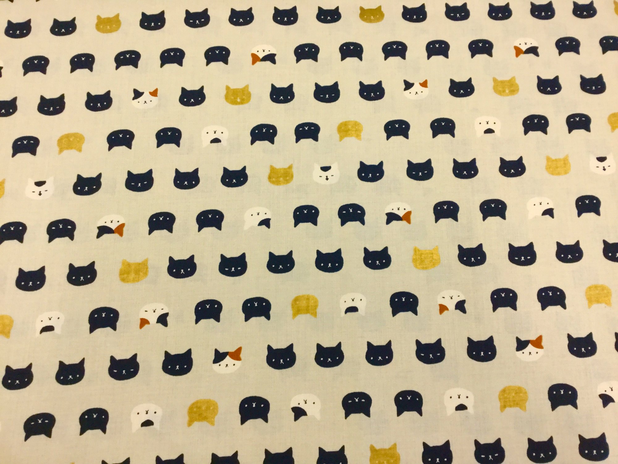 Kitty Cat Kitten Neko Japanese Asian Retro Cotton Quilt Fabric NT35