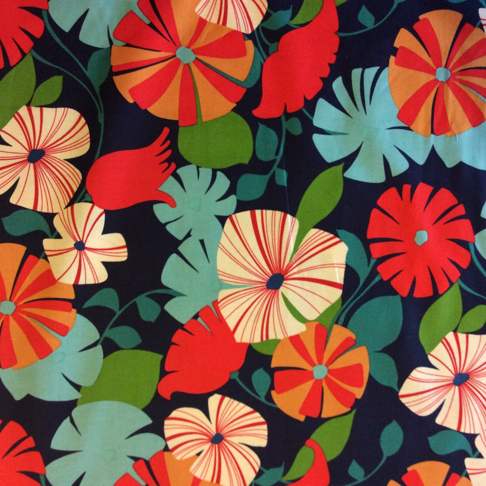 Hawaiian Floral Cotton Quilt Fabric AH174