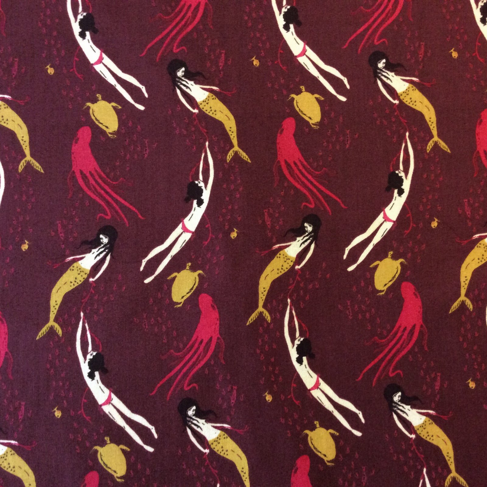 Heather Ross Mendocino Mermaid Dreamer Cotton Quilt Fabric Wi68