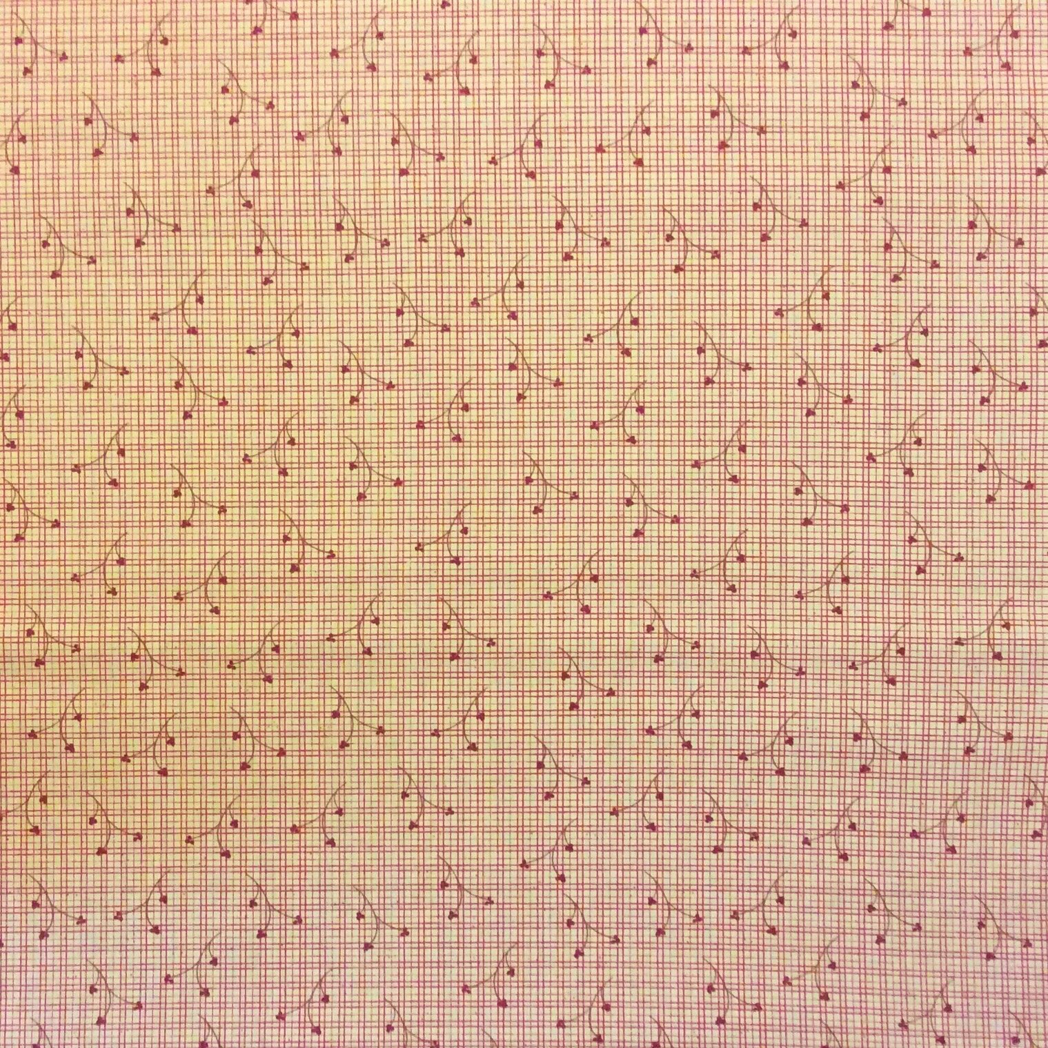 Prairie Gingham Red Cotton Quilt Fabric FT69