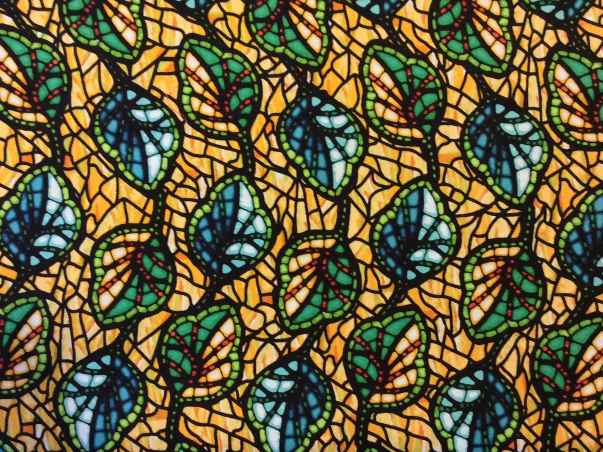 Stained Glass Church Window Cotton Quilt Fabric PB12
