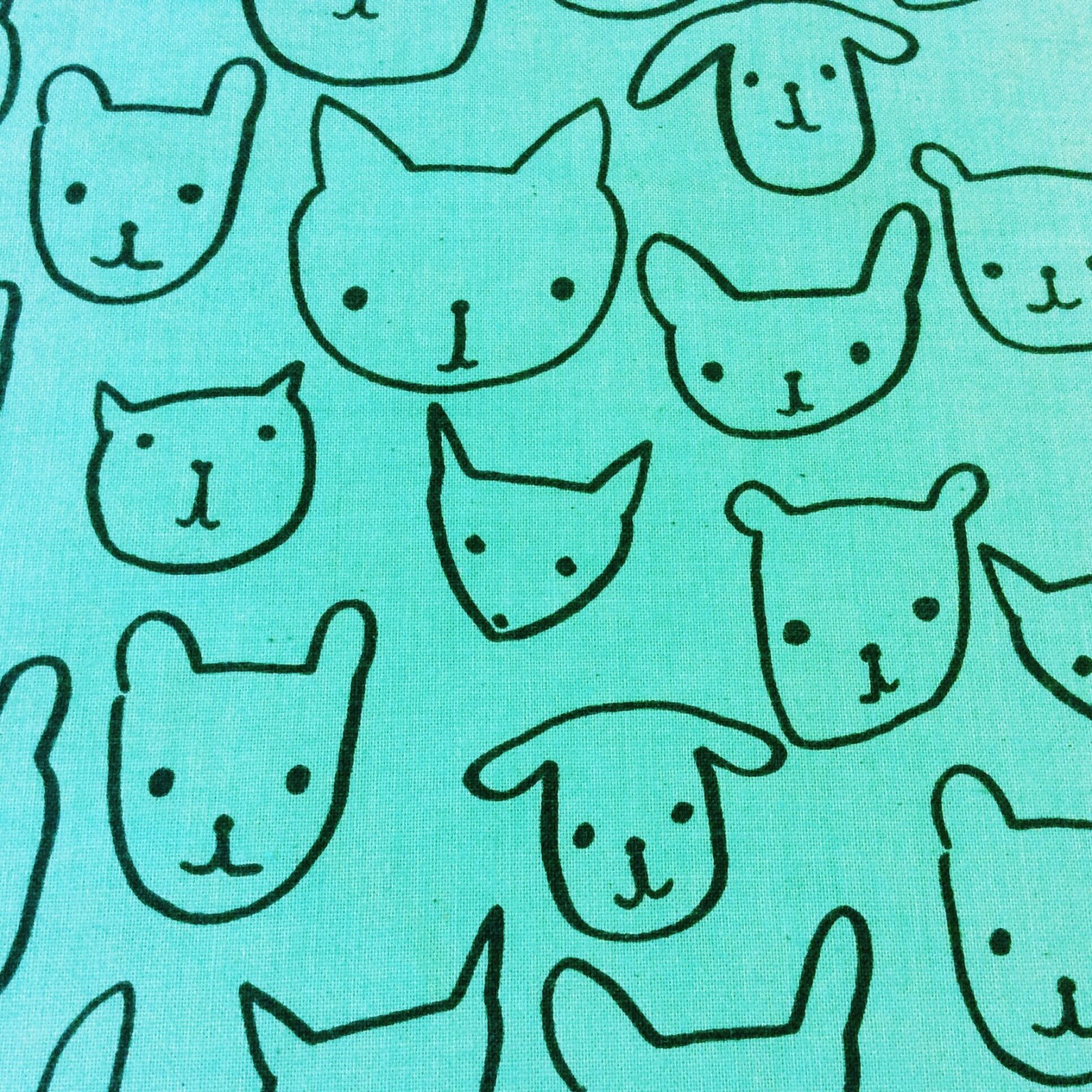 CTN65 Cotton + Steel Pets Dog Cat Bear Fox Animal Cute Woods Cotton