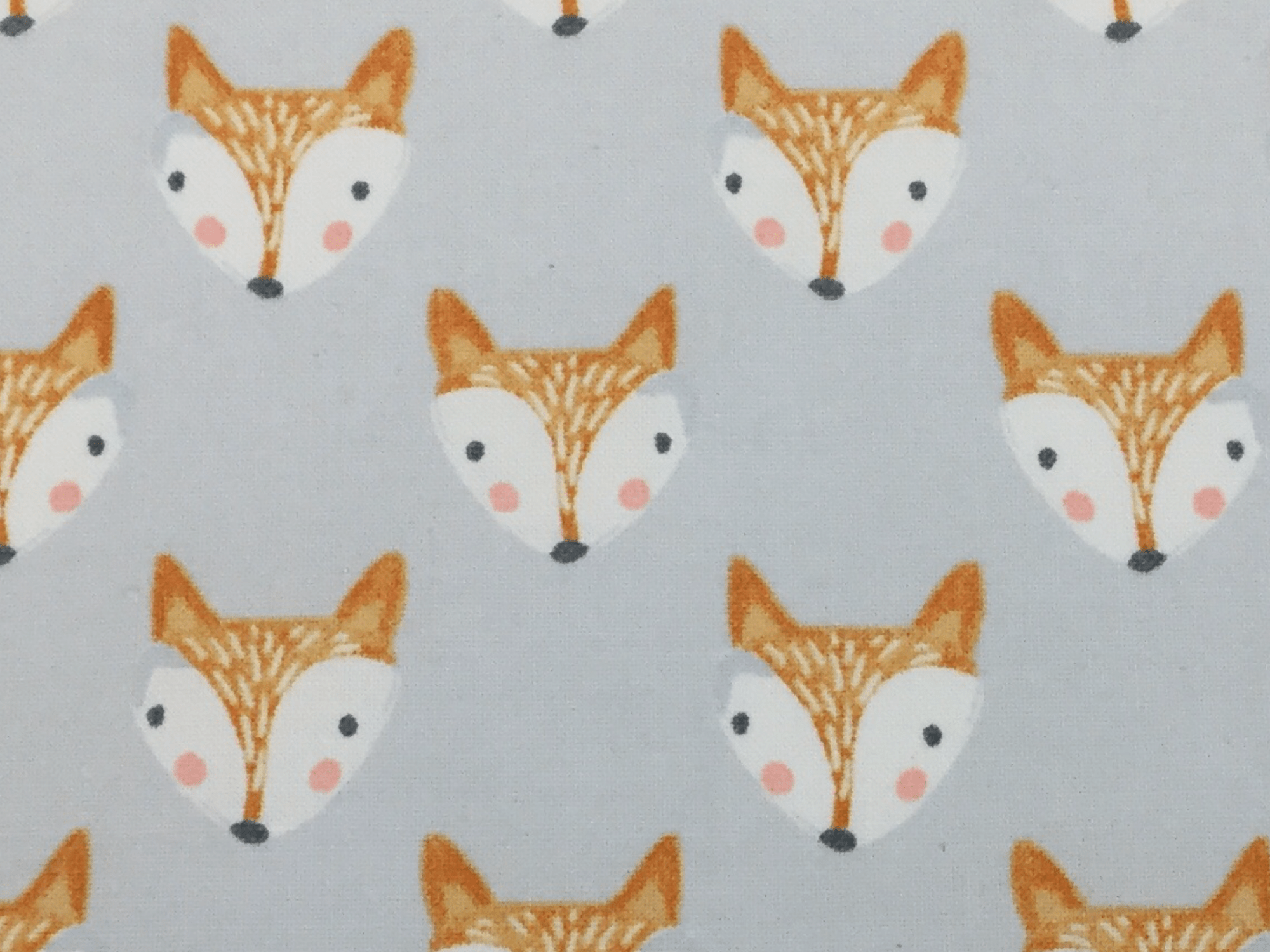 TW01 Scandinavian Retro Fox Face Cotton Quilt Fabric TW01
