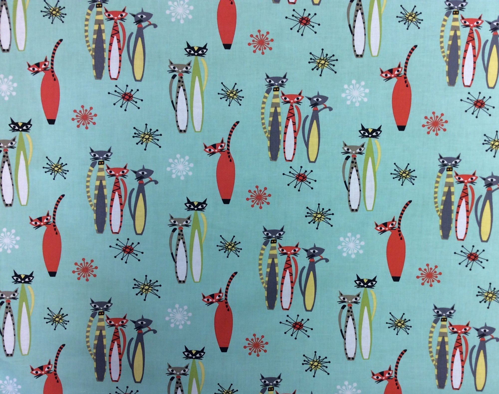 Atomic Tabby Retro Kitty Cat Mid Century Modern Sputnik Hipster Kittens