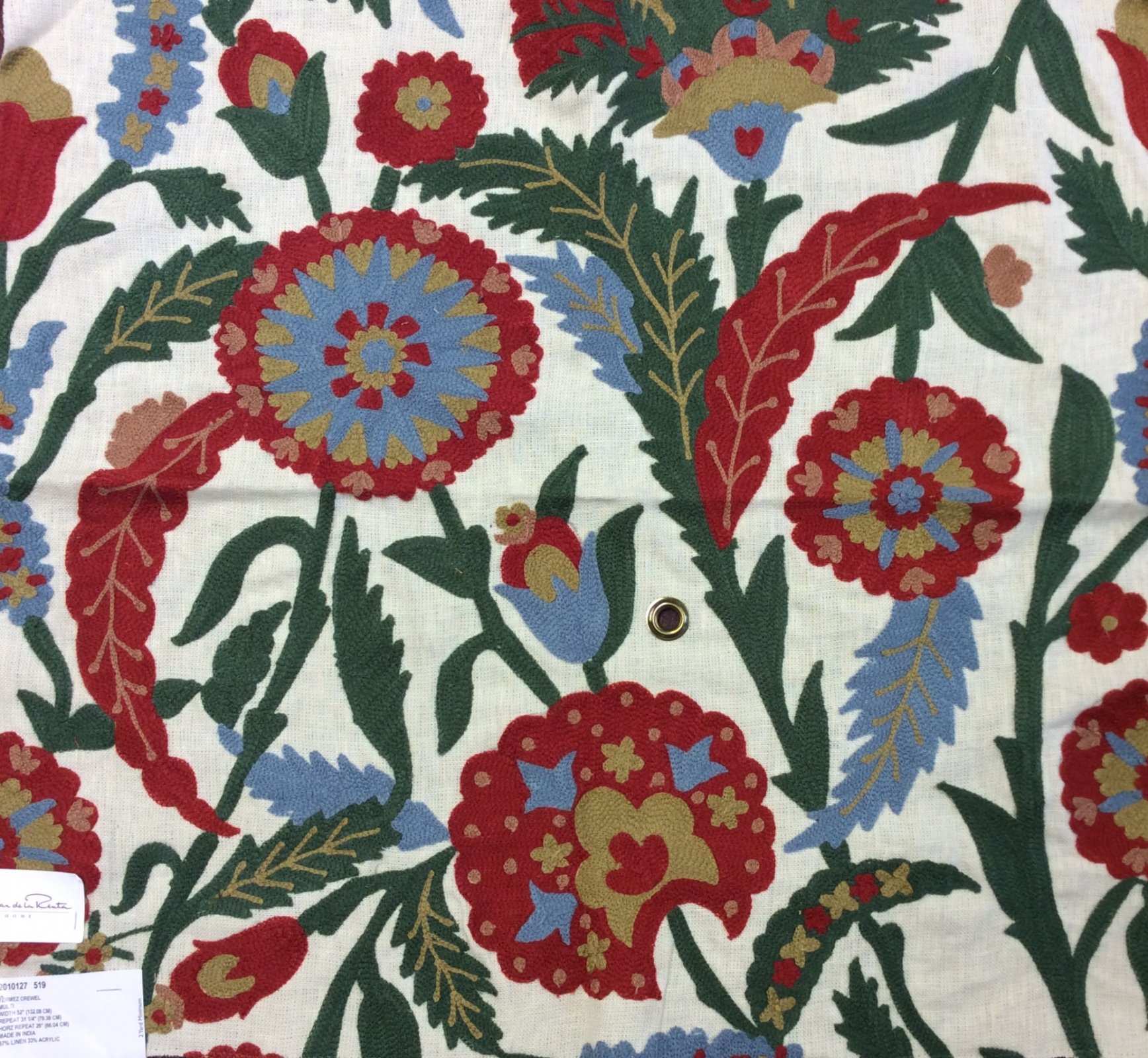 Oscar de la Renta Home for Lee Jofa Termez Crewel Embroidered Home