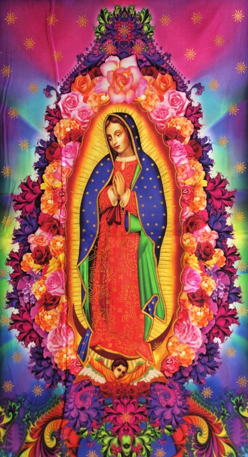 Our Lady of Guadalupe Fabric Large Scale Panel Religious Icon