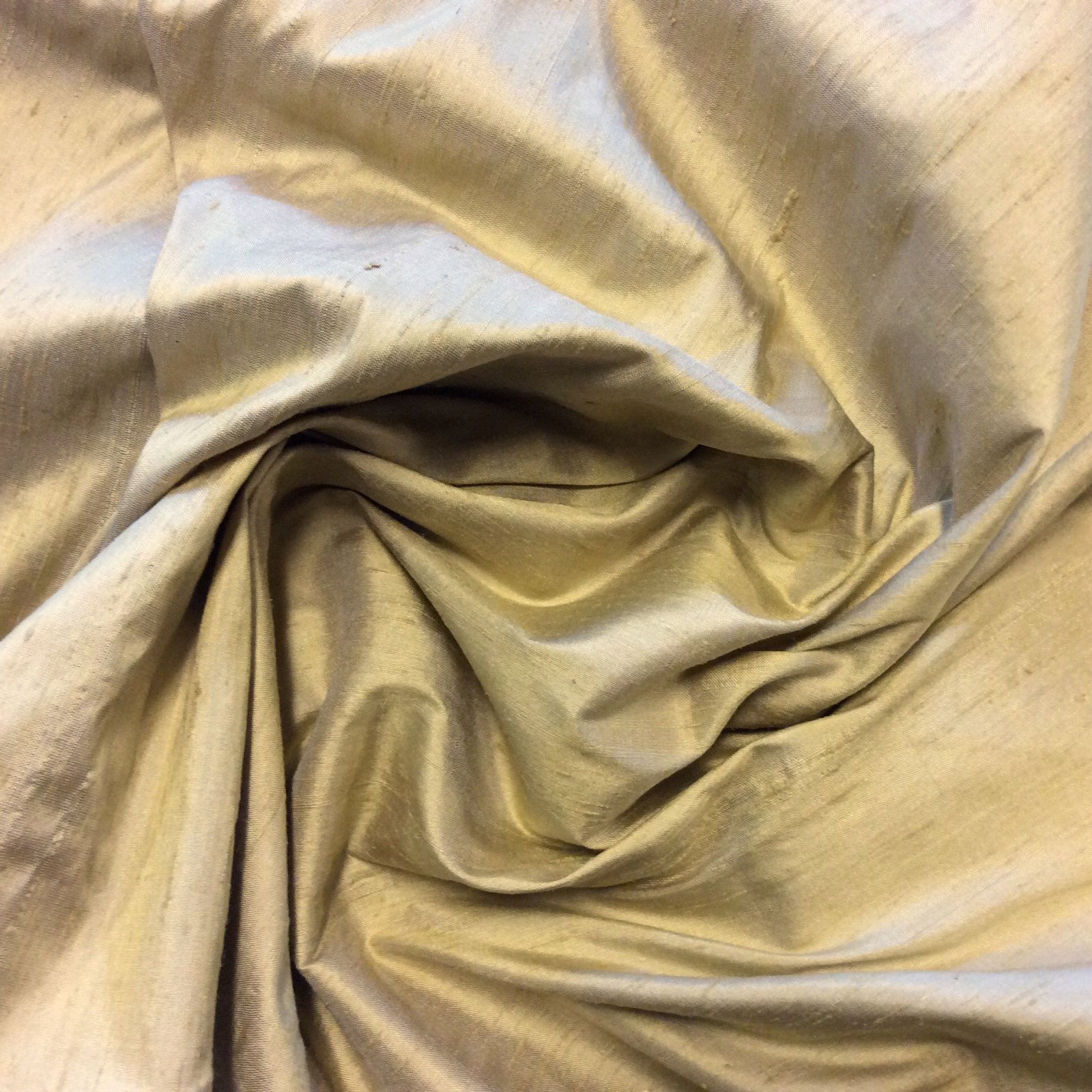 SILK Yellow Hue Pale Green Exquisite Hand Woven Dupioni 100 Silk