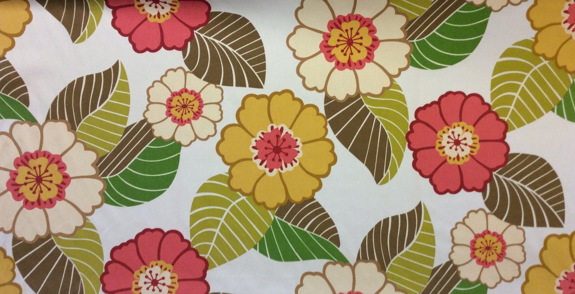 Scandinavian Modern Barkcloth Heavy Texture Cotton Fabric Bright Pink