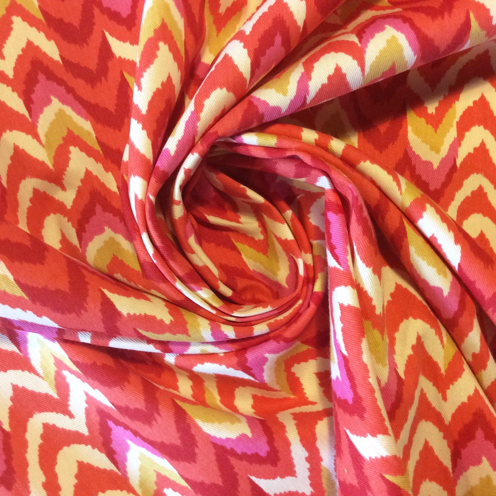 SOLD BY THE BOLT! 6 YARD BOLT! PCLC35 Chevron Neon Bright Pink Geo