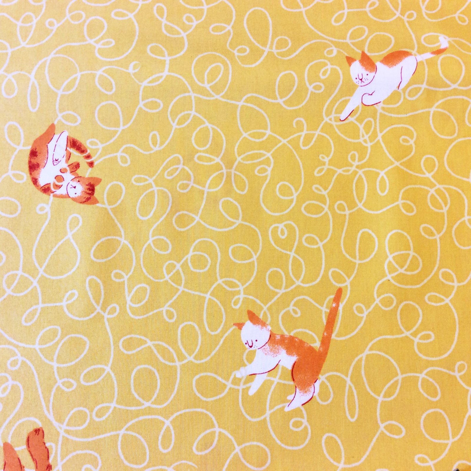 Cat Kitty Kitten Pet Animal Cute String Yarn Kids Cotton Quilting