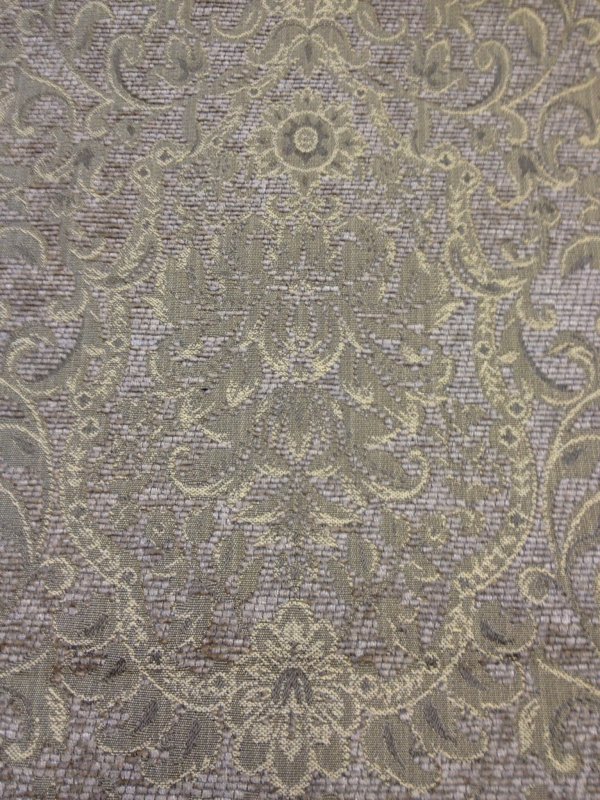 Clarence House Tapestry Medallion Taupe Heavy Weight Cotton Fabric