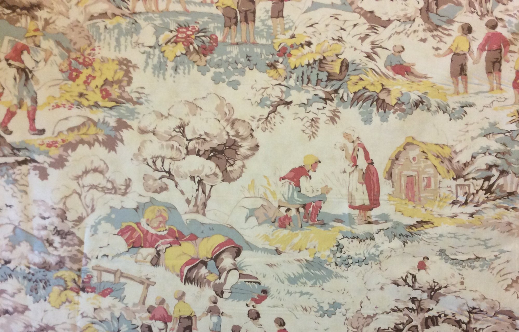 MO41 Giants Man Toile Fantasy Medieval Fairy Tale Story Quilting Cotton