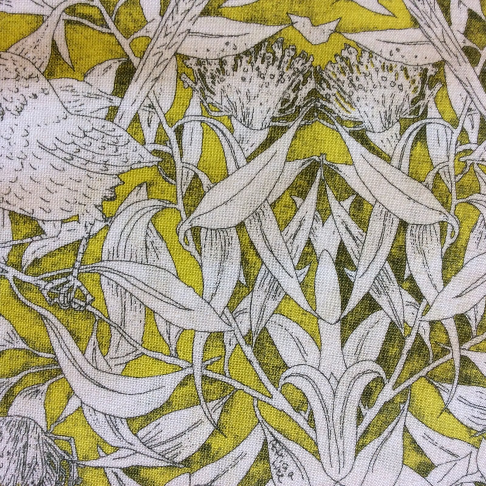 MS03 Tropical Floral Birds Australia Leaves Aborigine Quilting Cotton