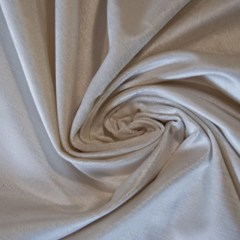 RX006 Spectacular Solid Velvet Off White By the Yard Upholstery Home