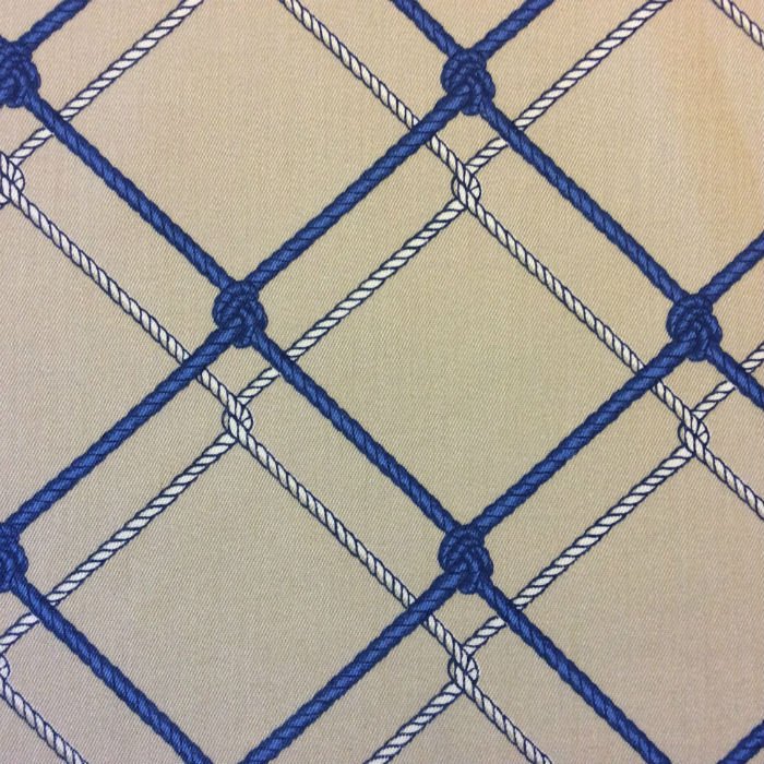 Ropes Robert Allen Navy and Ivory Ropes Squares Medium Cream Famous