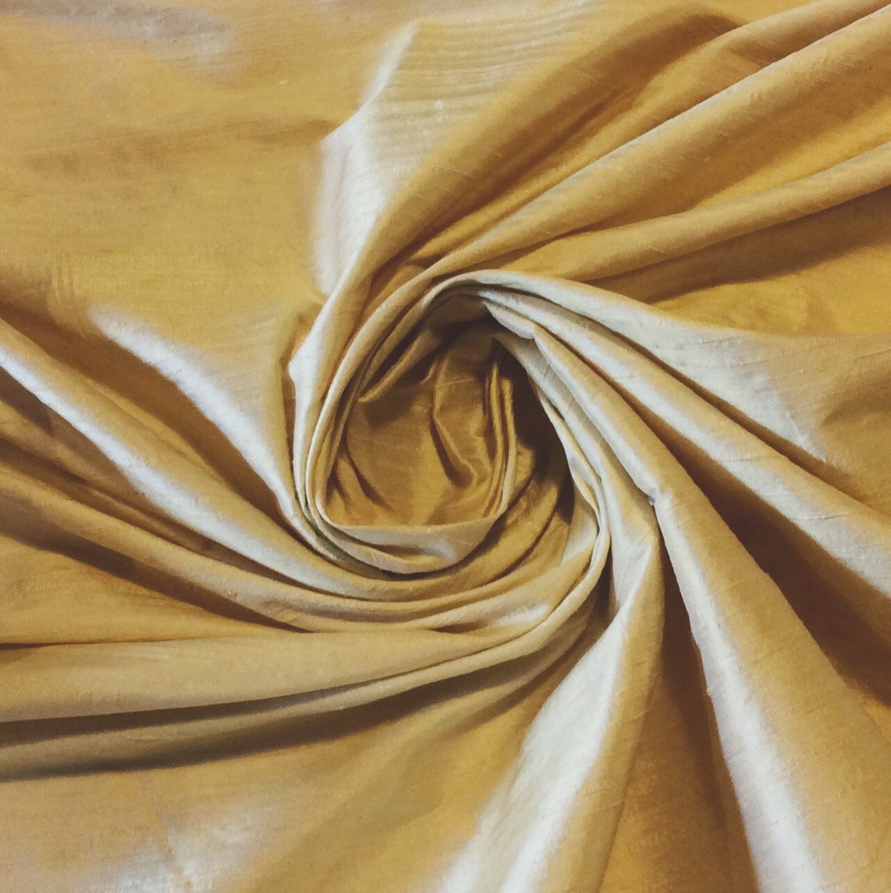 SILK SH18 Cornsilk Exquisite Hand Woven Dupioni 100 Silk Fabric