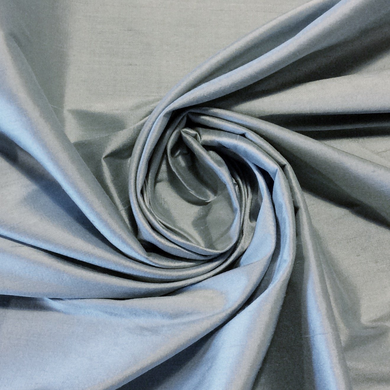 SILK Light Blue Exotic Machine Woven Dupioni 100 Silk Fabric Drapery