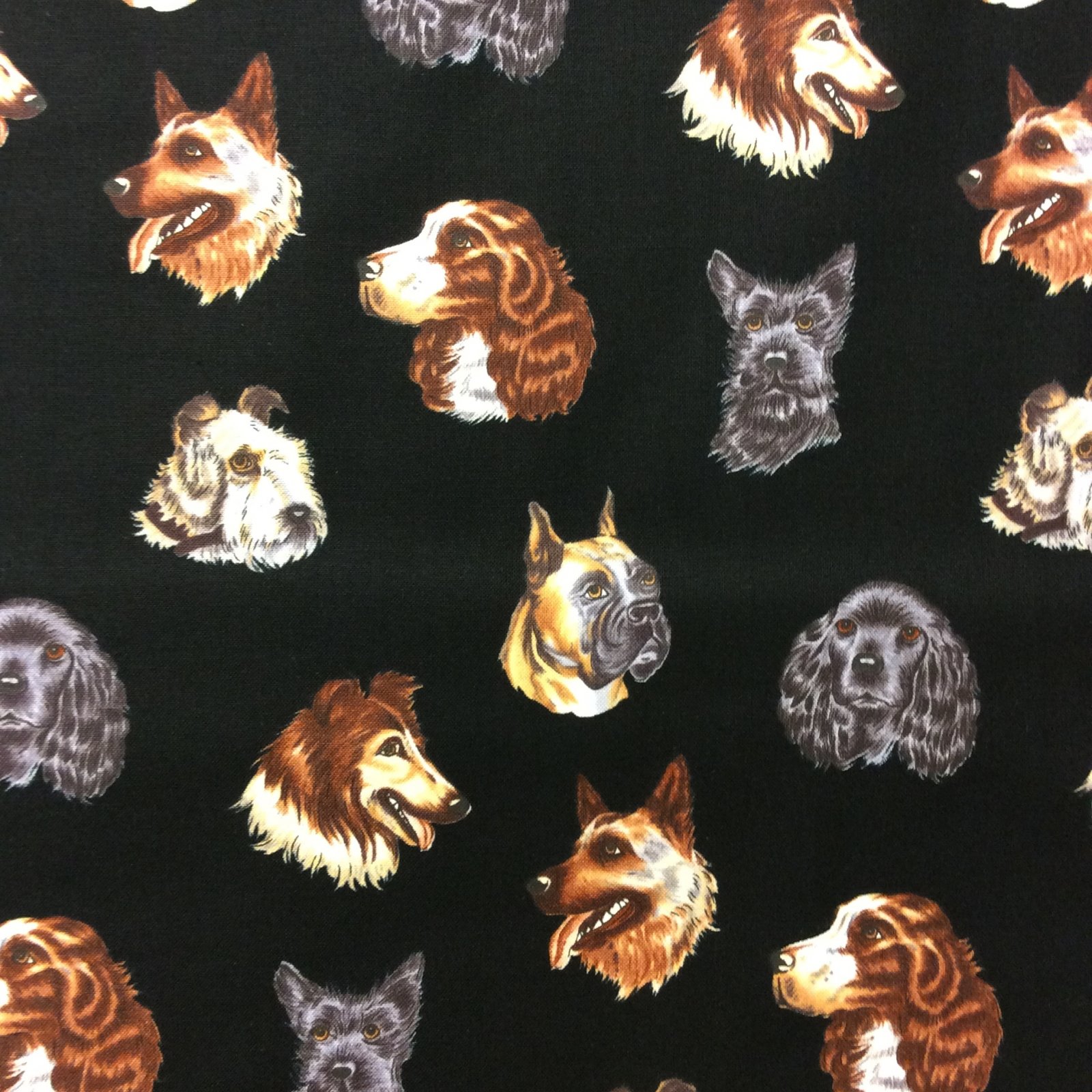 TT62 Portraits of Dogs Puppies Dog Lover Dog Quilt Cotton Quilting Fabric