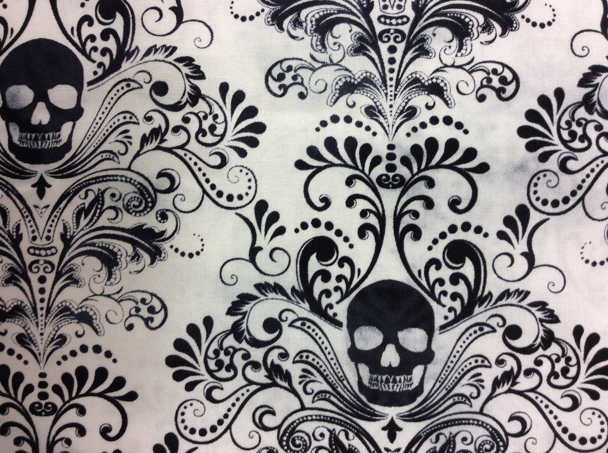 Skull Damask Wallpaper