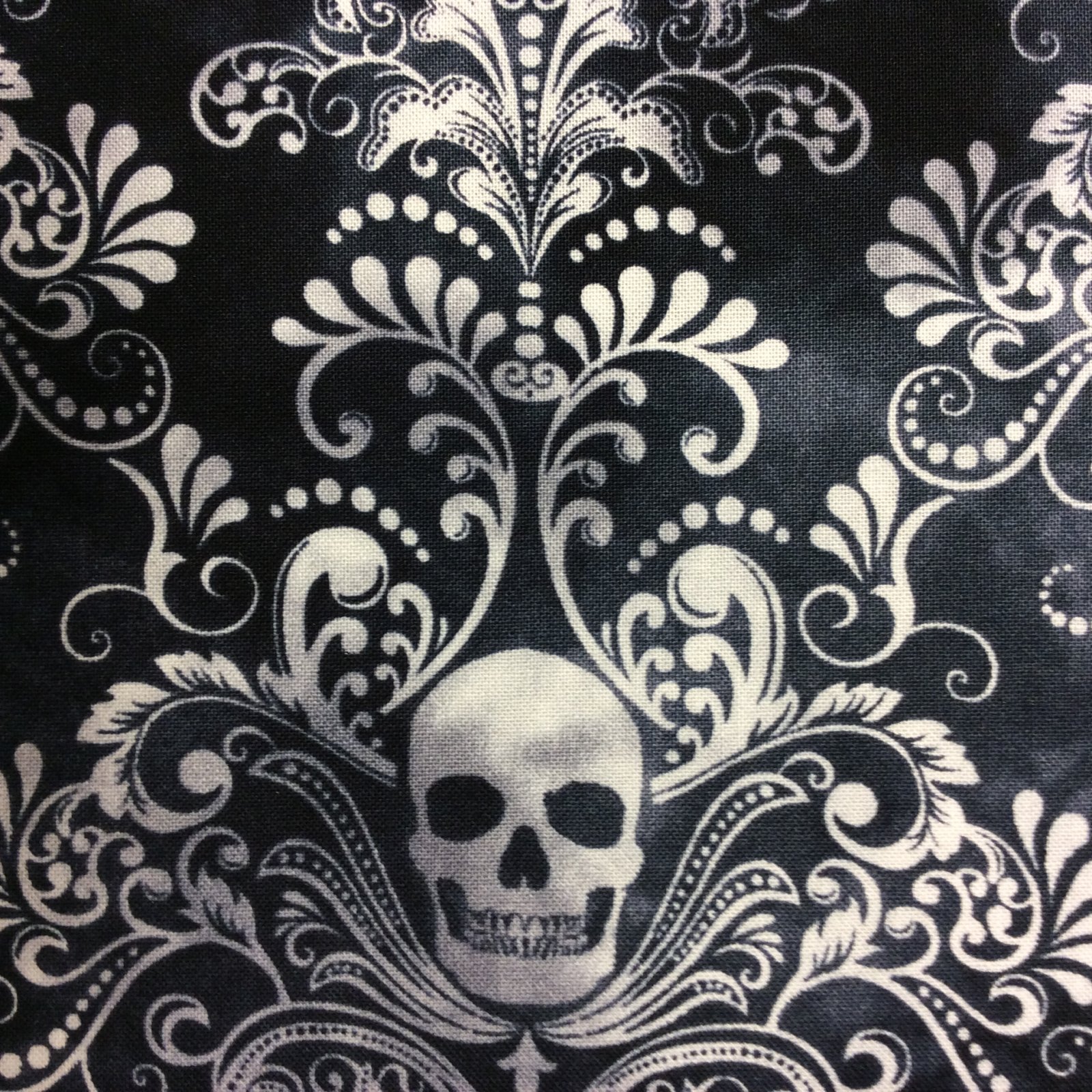 Goth Horror Skull Damask Scary Halloween Tattoo Dead Cotton Quilt